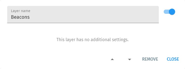 Layers panel beacons