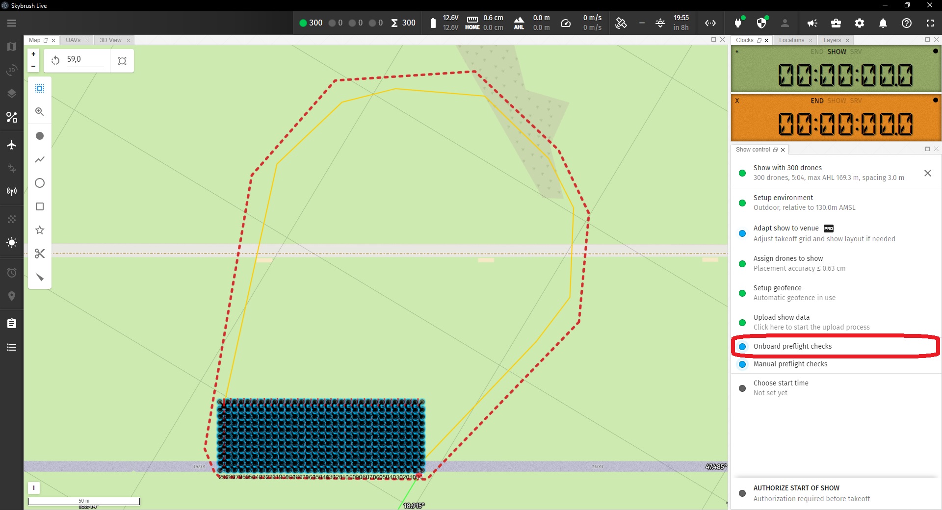 Onboard preflight checks