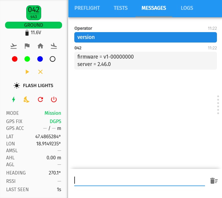 Properties dialog messages tab