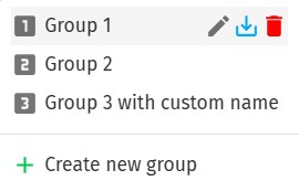 Selection groups widget tooltip