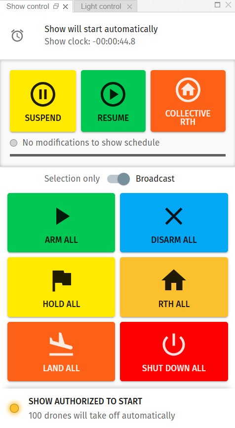 Show control panel in authorized pro show mode