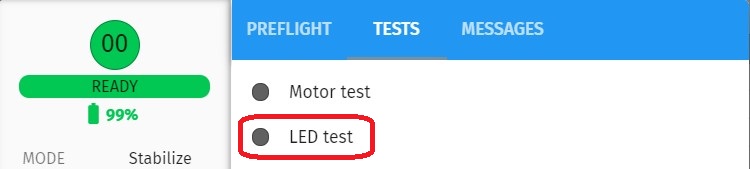 Properties/LED test