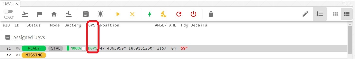 GPS mode column