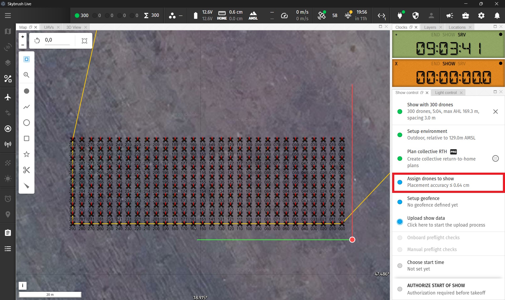Assign drones to venue