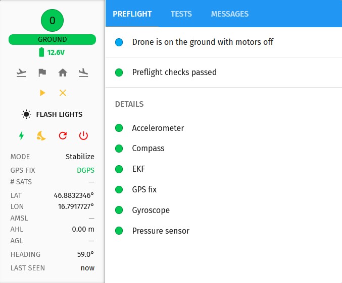 Properties dialog preflight tab