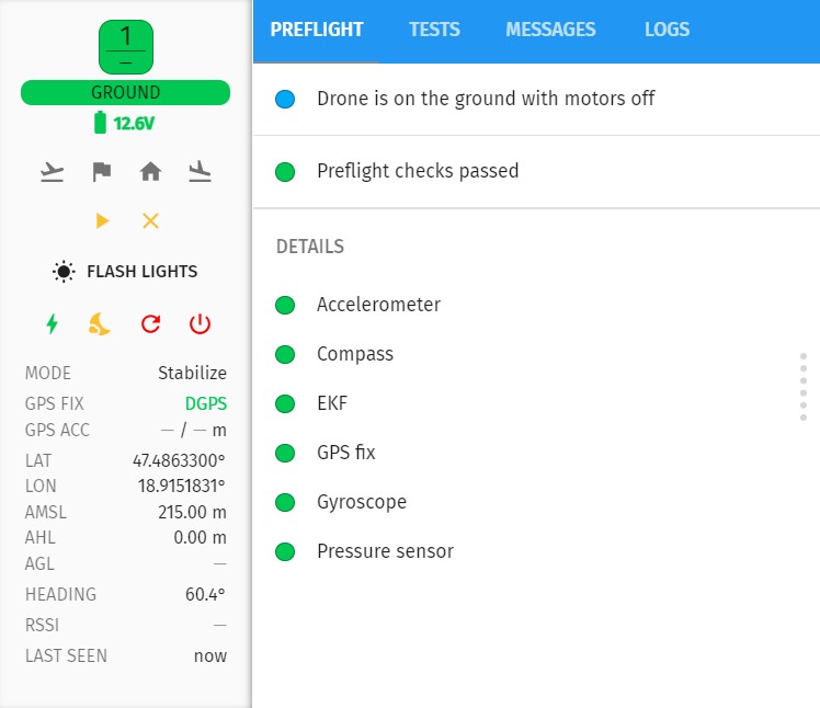 Properties dialog preflight tab