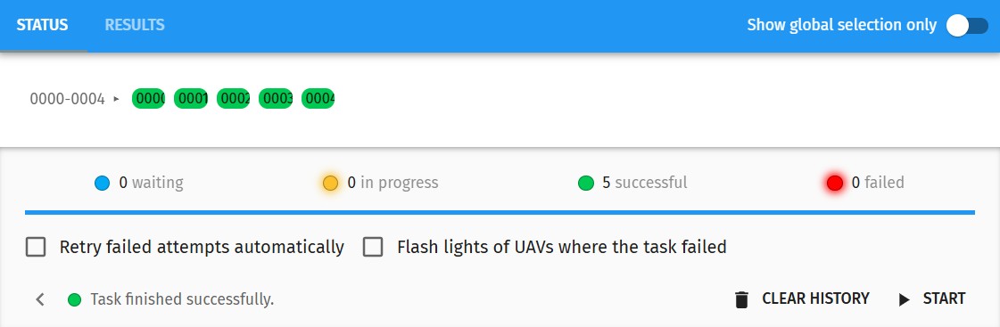 Parameter check status