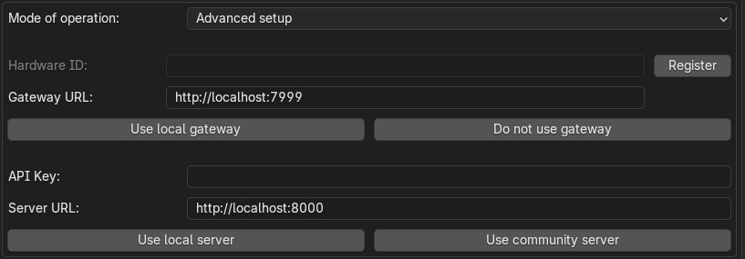Advanced setup