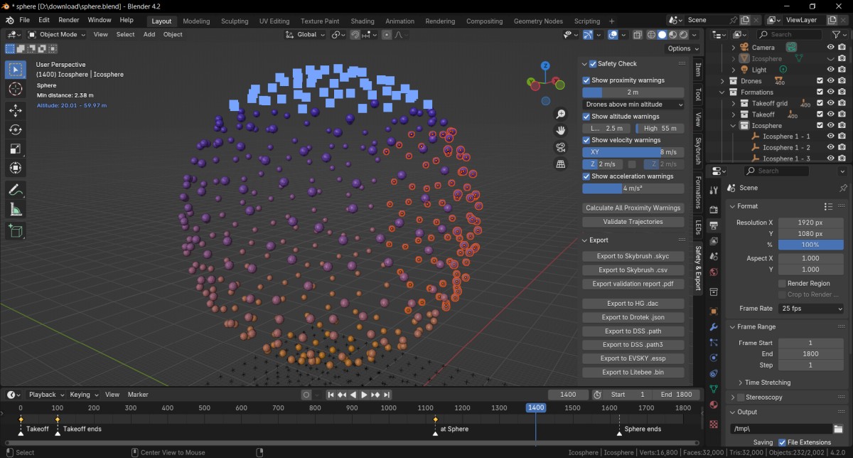 Skybrush Studio for Blender